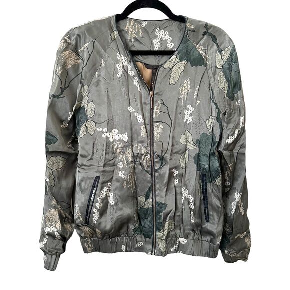 RITUALS‎ Floral Satin Bomber Jacket Medium - Picture 1 of 4